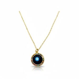 Gold Evil Eye Pendant Necklace